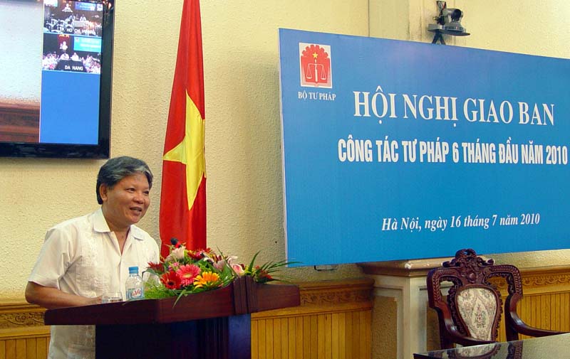 Hội nghị giao ban trực tuyến công tác tư pháp 6 tháng đầu năm 2010