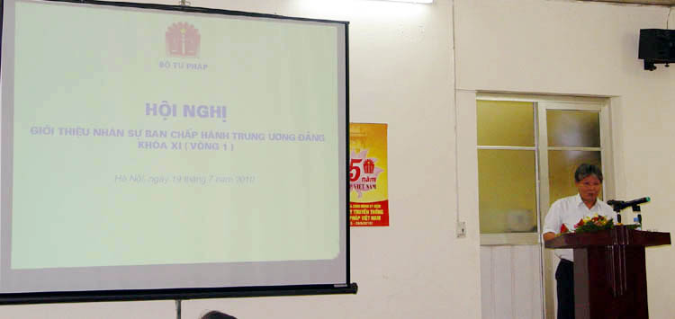 Bộ Tư pháp: Tổ chức Hội nghị giới thiệu nhân sự Ban Chấp hành Trung ương Đảng khóa XI (vòng 1)