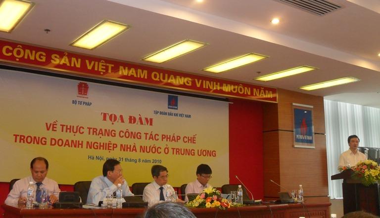 Tọa đàm đánh giá thực trạng công tác pháp chế trong doanh nghiệp nhà nước ở Trung ương và lấy ý kiến Dự thảo Nghị định thay thế Nghị định số 122/2004/NĐ-CP