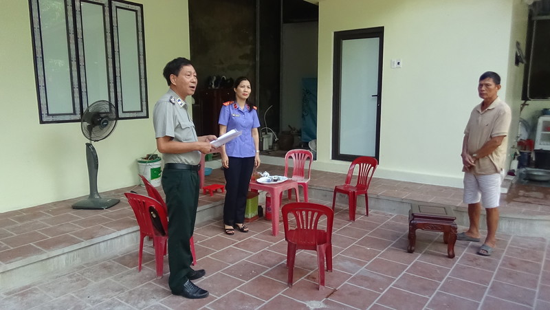 Cưỡng chế chuyển giao quyền sử dụng đất giữa 2 cá nhân tại xã Thủ Sỹ