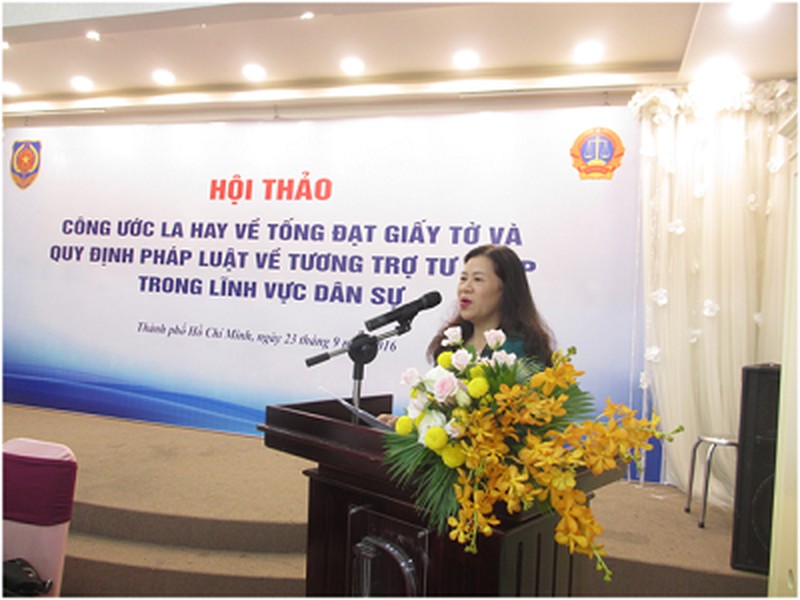 Hội thảo Công ước La Hay năm 1965 về tống đạt giấy tờ và quy định pháp luật về tương trợ tư pháp trong lĩnh vực dân sự